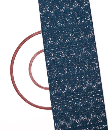 teal blue floral crosia fabic b145 3817